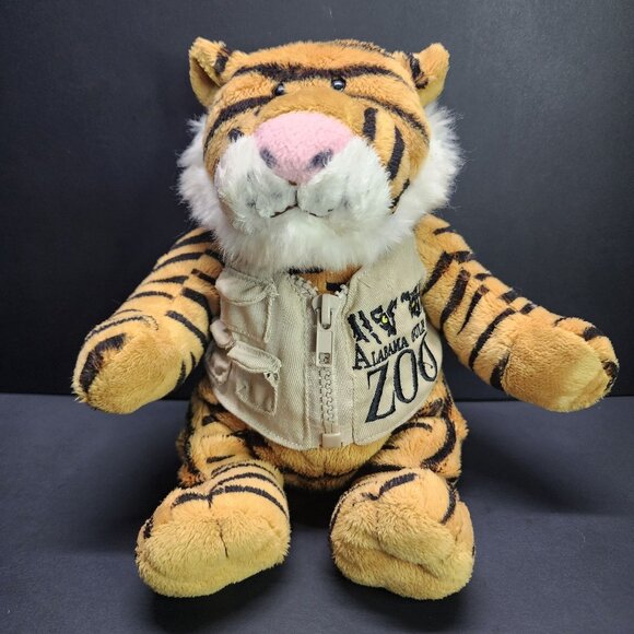 Vintage Wishpets Audubon Zoo New Orleans Tiger Vest Plush Stuffed Animal 2002 - Picture 1 of 8